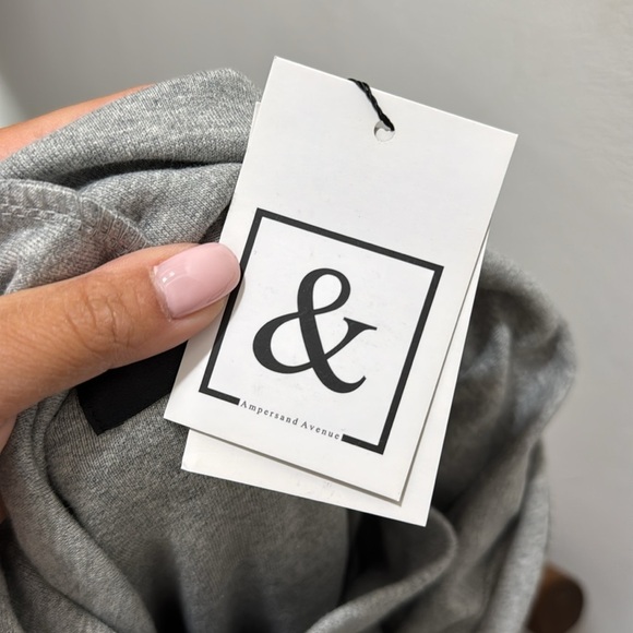 Ampersand Double Hood - Let it Snow - polka dot grey hoodie NWT - Picture 7 of 8